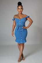 Load image into Gallery viewer, Sassy Queen Denim Dress
