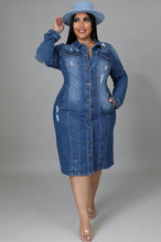 Load image into Gallery viewer, Boss Babe Denim Dress
