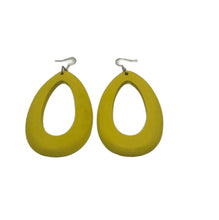 Load image into Gallery viewer, Tear Drop Wooden Earrings
