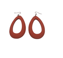 Load image into Gallery viewer, Tear Drop Wooden Earrings
