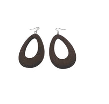 Load image into Gallery viewer, Tear Drop Wooden Earrings
