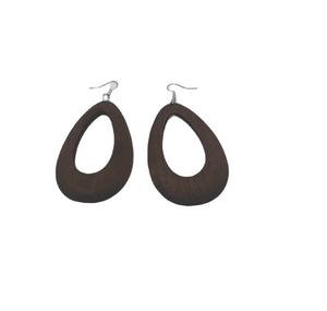 Tear Drop Wooden Earrings