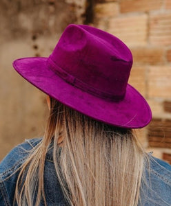 Plum Suede Chic Style Hat